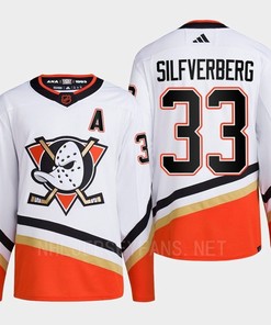 Anaheim Ducks 2022 Reverse Retro 2.0 Jakob Silfverberg 33 White Primegreen Jersey Men's - Robokeg