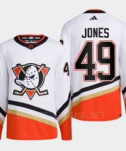 Anaheim Ducks 2022 Reverse Retro 2.0 Max Jones 49 White Primegreen Jersey Men's - Robokeg