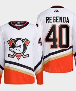 Anaheim Ducks 2022 Reverse Retro 2.0 Pavol Regenda 40 White Primegreen Jersey Men's - Robokeg