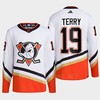 Anaheim Ducks 2022 Reverse Retro 2.0 Troy Terry 19 White Primegreen Jersey Men's - Robokeg