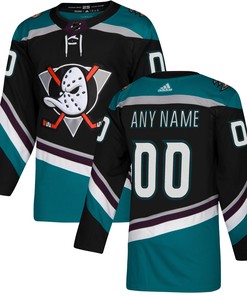 Anaheim Ducks Adidas Alternate Authentic Custom Jersey - Black Custom Jerseys Nhl - Robokeg