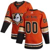 Anaheim Ducks Adidas Alternate Authentic Custom Jersey Orange Custom Jerseys Nhl - Robokeg