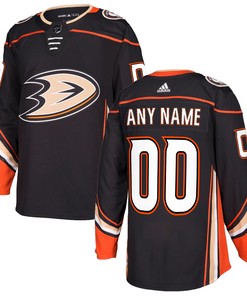 Anaheim Ducks Adidas Authentic Custom Jersey Black Custom Jerseys Nhl - Robokeg
