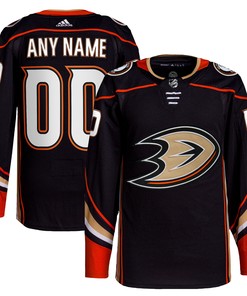 Anaheim Ducks Adidas Home Authentic Pro Custom Jersey Black Custom Jerseys Nhl - Robokeg