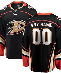 Anaheim Ducks Fanatics Branded Home Breakaway Custom Jersey - Black Custom Jerseys Nhl - Robokeg