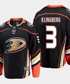 Anaheim Ducks John Klingberg 3 Alternate Black Jersey Breakaway Player - Robokeg