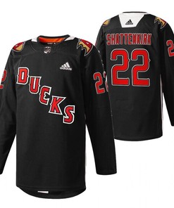 Anaheim Ducks Kevin Shattenkirk 2022 Angels Night Black 22 Jersey Practice Jersey - Robokeg