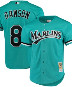 Andre Dawson Florida Marlins Mitchell & Ness Fashion Cooperstown Collection Mesh Batting Practice Jersey - Teal Mlb - Robokeg