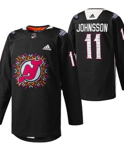 Andreas Johnsson 11 New Jersey Devils 2022 Hispanic Heritage Night Black Jersey Jersey - Robokeg