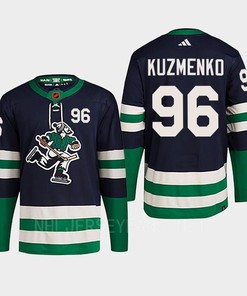 Andrei Kuzmenko 96 Reverse Retro 2.0 2022 Vancouver Canucks Navy Jersey Primegreen - Robokeg