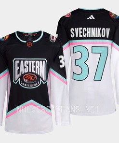 Andrei Svechnikov 37 Carolina Hurricanes Black Jersey 2023 All-Star Eastern Conference - Robokeg