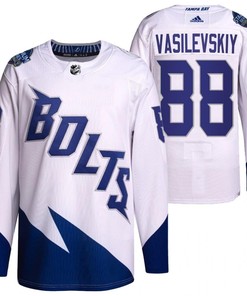 Andrei Vasilevskiy 2022 Stadium Series Lightning 88 White Primegreen Jersey Jersey - Robokeg