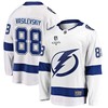 Andrei Vasilevskiy 88 Tampa Bay Lightning Stanley Cup 2023 Playoffs Patch Away Breakaway Men Jersey - White - Robokeg