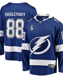 Andrei Vasilevskiy Tampa Bay Lightning Fanatics Branded Home 2022 Stanley Cup Final Breakaway Player Jersey - Blue Nhl - Robokeg