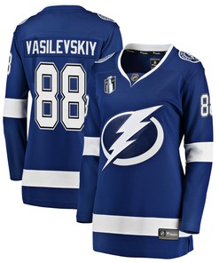 Andrei Vasilevskiy Tampa Bay Lightning Fanatics Branded Womens Home 2022 Stanley Cup Final Breakaway Player Jersey - Blue Nhl - Robokeg