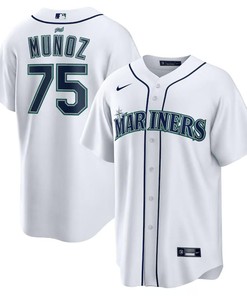 Andrés Muñoz 75 Seattle Mariners Home Men Jersey - White - Robokeg