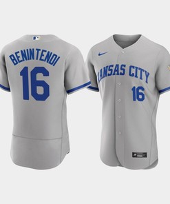 Andrew Benintendi 16 Kansas City Royals Men's 2022-23 Road Jersey - Gray Jersey - Robokeg