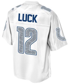 Andrew Luck Indianapolis Colts Nfl Pro Line White Out Fashion Jersey - White - Robokeg