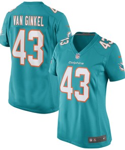 Andrew Van Ginkel Miami Dolphins Womens Game Jersey - Aqua Nfl - Robokeg