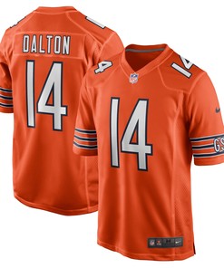 Andy Dalton Chicago Bears Alternate Game Player Jersey Orange Nfl - Robokeg