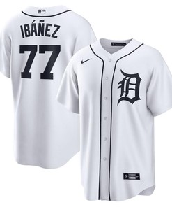 Andy Ibáñez 77 Detroit Tigers Home Men Jersey - White - Robokeg