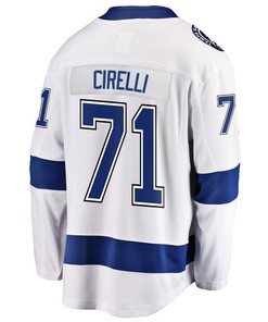 Anthony Cirelli 71 Tampa Bay Lightning Stanley Cup 2023 Playoffs Patch Away Breakaway Men Jersey - White - Robokeg