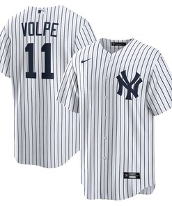 Anthony Volpe 11 New York Yankees Home Men Jersey - White - Robokeg