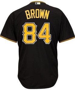 Antonio Brown Pittsburgh Pirates Majestic X Mlb Crossover Cool Base Player Jersey - Black - Robokeg