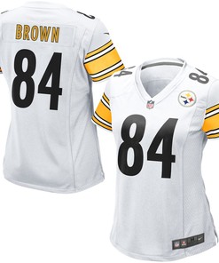 Antonio Brown Pittsburgh Steelers Nike Womens Game Jersey - White - Robokeg