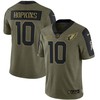 Arizona Cardinals Deandre Hopkins 10 Nfl Olive 2021 Salute To Service Retired Player Men Jersey For Cardinals Fans - Robokeg