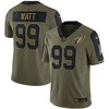 Arizona Cardinals J.j. Watt 99 Nfl Olive 2021 Salute To Service Player Men Jersey For Cardinals Fans - Robokeg