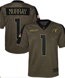 Arizona Cardinals Kyler Murray 1 Nfl Olive 2021 Salute To Service Game Men Jersey For Cardinals Fans - Robokeg