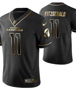 Arizona Cardinals Larry Fitzgerald 11 2021 Nfl Golden Brandedition Black Jersey Gift For Cardinals Fans - Robokeg
