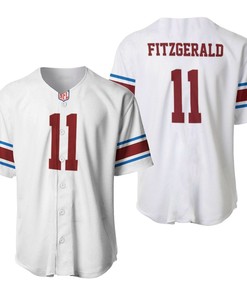 Arizona Cardinals Larry Fitzgerald #11 Great Player Nfl Legacy Vintage White 3d Designed Allover Gift For Arizona Fans Baseball Jersey - Robokeg