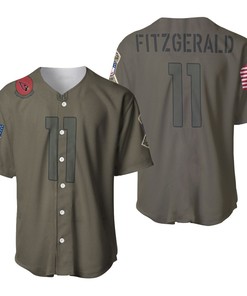 Arizona Cardinals Larry Fitzgerald Jr #11 Great Player Nfl Camo 2019 Salute To Service 3d Designed Allover Gift For Arizona Fans Baseball Jersey - Robokeg