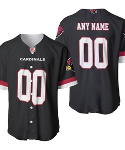 Arizona Cardinals Nfl American Football Team Logo Alternate Game Black 2019 3d Designed Allover Custom Gift For Arizona Fans Baseball Jersey - Robokeg