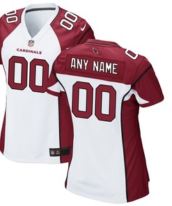 Arizona Cardinals Nike Womens Custom Game Jersey - White - Robokeg