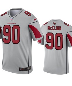 Arizona Cardinals Terrell Mcclain Silver Inverted Legend Jersey - Robokeg
