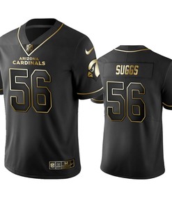 Arizona Cardinals Terrell Suggs Black Golden Edition 2019 Vapor Untouchable Limited Jersey - Mens - Robokeg