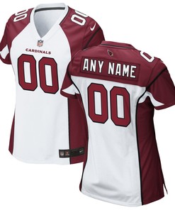 Arizona Cardinals Womens Custom Game Jersey - White Custom Jerseys Nfl - Robokeg