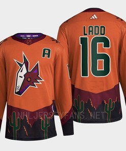 Arizona Coyotes 2022 Reverse Retro 2.0 Andrew Ladd 16 Orange Primegreen Jersey Men's - Robokeg