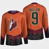 Arizona Coyotes 2022 Reverse Retro 2.0 Clayton Keller 9 Orange Primegreen Jersey Men's - Robokeg