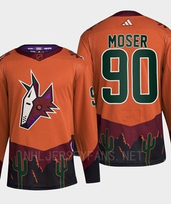 Arizona Coyotes 2022 Reverse Retro 2.0 Janis Moser 90 Orange Primegreen Jersey Men's - Robokeg