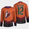 Arizona Coyotes 2022 Reverse Retro 2.0 Nick Ritchie 12 Orange Primegreen Jersey Men's - Robokeg