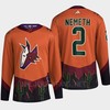 Arizona Coyotes 2022 Reverse Retro 2.0 Patrik Nemeth 2 Orange Primegreen Jersey Men's - Robokeg