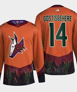Arizona Coyotes 2022 Reverse Retro 2.0 Shayne Gostisbehere 14 Orange Primegreen Jersey Men's - Robokeg