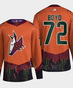 Arizona Coyotes 2022 Reverse Retro 2.0 Travis Boyd 72 Orange Primegreen Jersey Men's - Robokeg