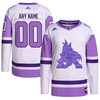 Arizona Coyotes Adidas Hockey Fights Cancer Primegreen Authentic Custom Jersey - White/purple Custom Jerseys Nhl - Robokeg