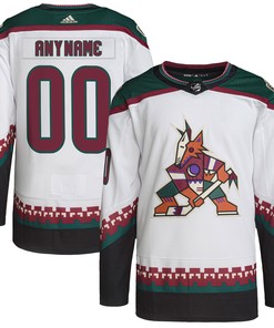Arizona Coyotes Adidas Primegreen Authentic Pro Custom Jersey White Custom Jerseys Nhl - Robokeg