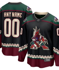 Arizona Coyotes Fanatics Branded 2021/22 Home Breakaway Custom Jersey - Black Custom Jerseys Nhl - Robokeg